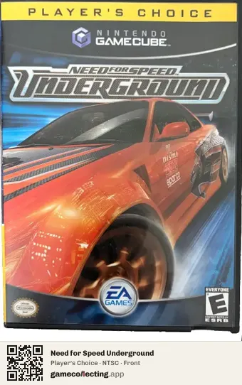 Need for Speed Underground Nintendo GameCube, NTSC box front