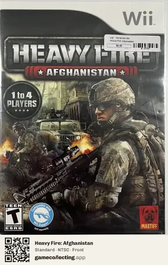 Heavy Fire: Afghanistan Nintendo Wii, NTSC box front