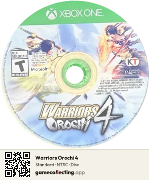 Warriors Orochi 4 Xbox One, NTSC disc