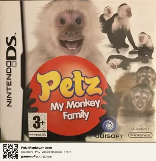Petz Monkeyz House Nintendo DS, United Kingdom box front