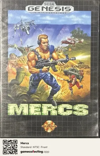 Mercs Sega Mega Drive / Genesis, NTSC box front