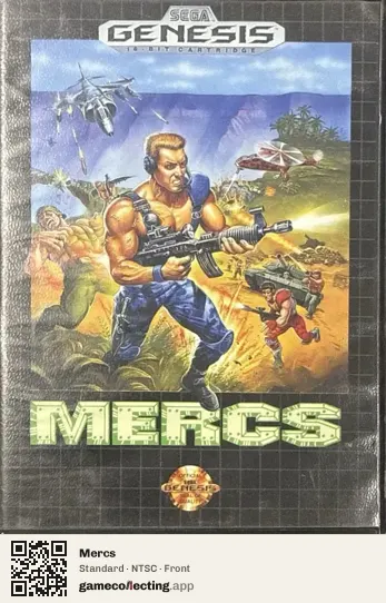 Mercs Sega Mega Drive / Genesis, NTSC box front