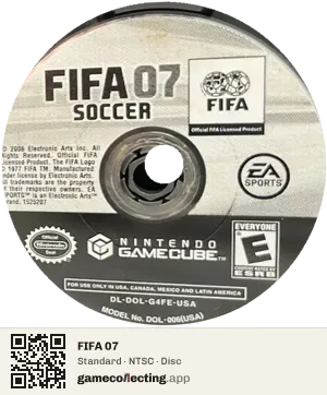 FIFA 07 Nintendo GameCube, NTSC disc