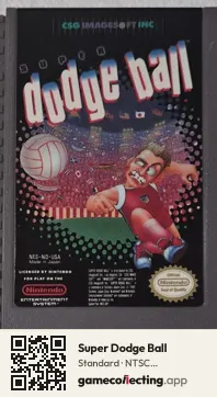 Super Dodge Ball Nintendo Entertainment System, NTSC cartridge label
