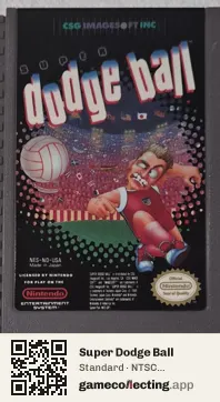 Super Dodge Ball Nintendo Entertainment System, NTSC cartridge label