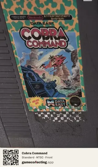 Cobra Command Nintendo Entertainment System, NTSC box front