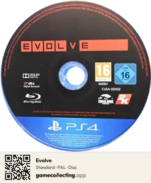 Evolve PlayStation 4, PAL disc