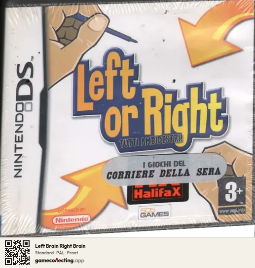 Left Brain Right Brain Nintendo DS, PAL box front