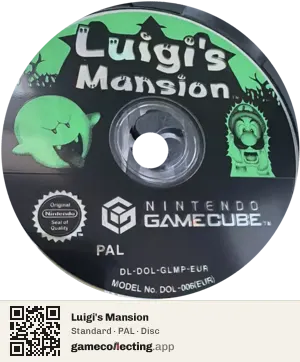 Luigi's Mansion Nintendo GameCube, PAL disc