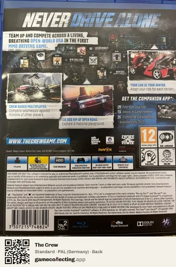 The Crew PlayStation 4, Germany box back
