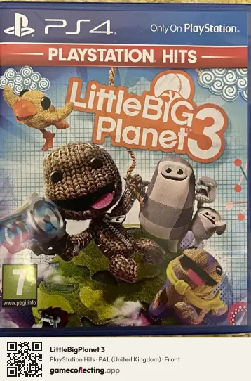 LittleBigPlanet 3 PlayStation 4, United Kingdom box front