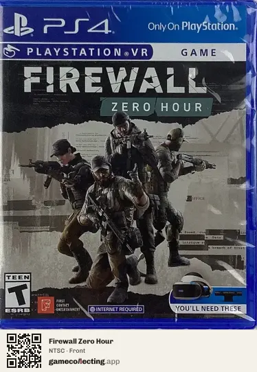 Firewall Zero Hour PlayStation 4, NTSC box front