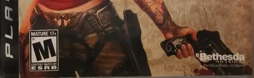 Wet, the ESRB box on its front