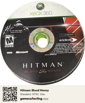 Hitman: Blood Money Xbox 360, NTSC disc