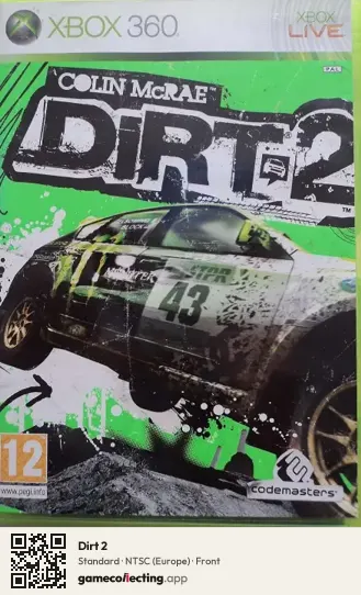 Dirt 2 Xbox 360, Europe box front