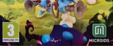 The Smurfs: Mission Vileaf, the PEGI square on its front