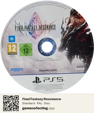 Final Fantasy Resonance PlayStation 5, PAL disc
