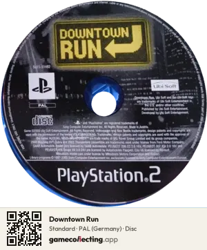 Downtown Run PlayStation 2, PAL disc