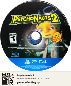 Psychonauts 2 PlayStation 4, NTSC disc