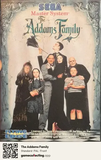 The Addams Family Sega Master System, PAL box front