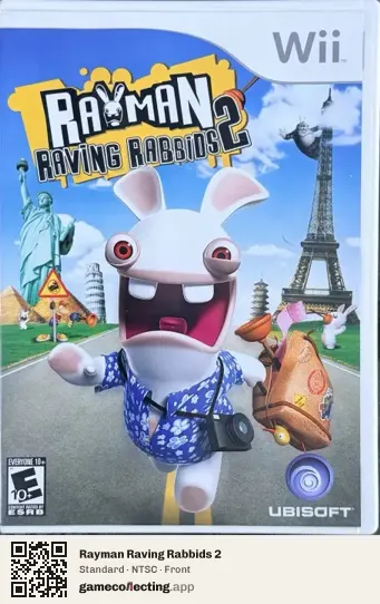 Rayman Raving Rabbids 2 Nintendo Wii, NTSC box front
