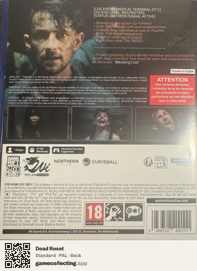 Dead Reset PlayStation 5, PAL box back
