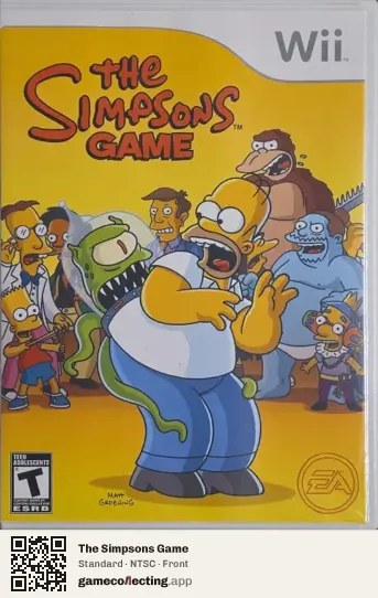 The Simpsons Game Nintendo Wii, NTSC box front
