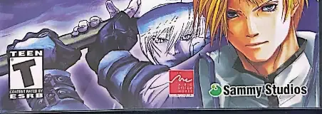 Guilty Gear X2, the ESRB box on its front