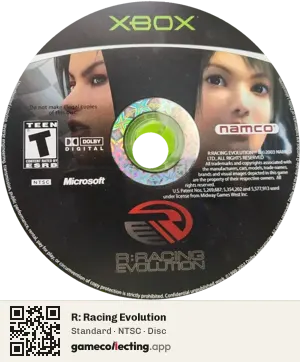 R: Racing Evolution Xbox, NTSC disc