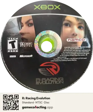 R: Racing Evolution Xbox, NTSC disc