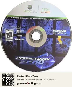 Perfect Dark Zero Xbox 360, NTSC disc