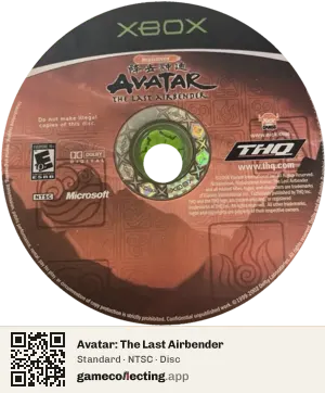 Avatar: The Last Airbender Xbox, NTSC disc