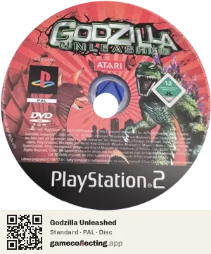 Godzilla Unleashed PlayStation 2, PAL disc