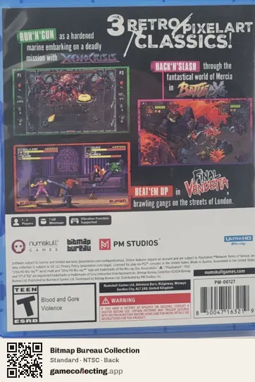 Bitmap Bureau Collection PlayStation 5, NTSC box back