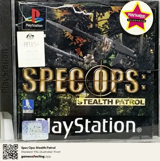 Spec Ops: Stealth Patrol PlayStation, Australia box front