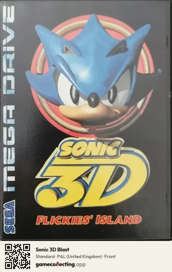 Sonic 3D Blast Sega Mega Drive / Genesis, United Kingdom box front