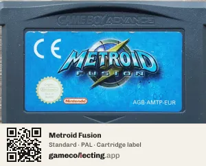 Metroid Fusion Game Boy Advance, PAL cartridge label