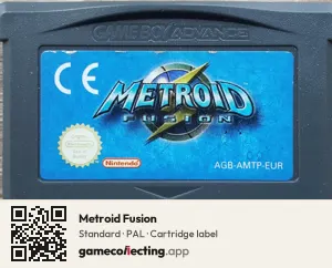 Metroid Fusion Game Boy Advance, PAL cartridge label