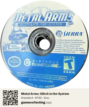 Metal Arms: Glitch in the System Nintendo GameCube, NTSC disc