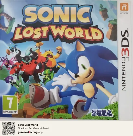 Sonic Lost World Nintendo 3DS, France box front