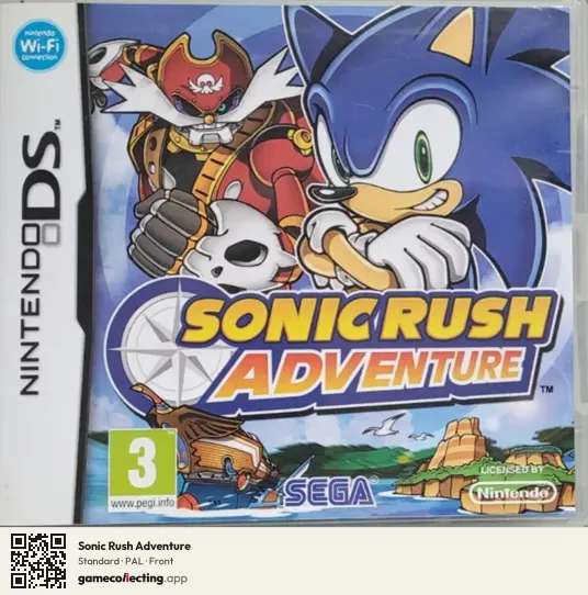Sonic Rush Adventure Nintendo DS, PAL box front