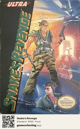 Snake's Revenge Nintendo Entertainment System, NTSC box front