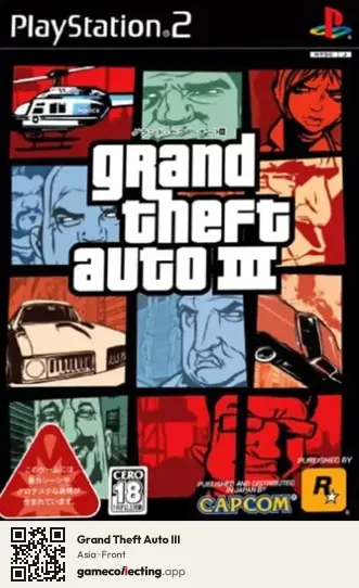 Grand Theft Auto III PlayStation 2, Asia box front