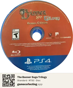 The Banner Saga Trilogy PlayStation 4, NTSC disc