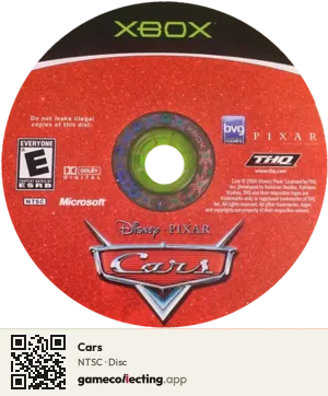 Cars Xbox, NTSC disc