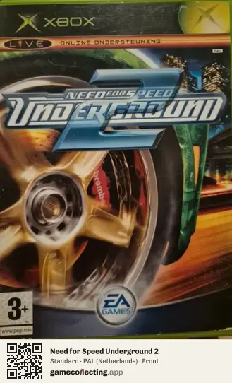 Need for Speed Underground 2 Xbox, Netherlands box front