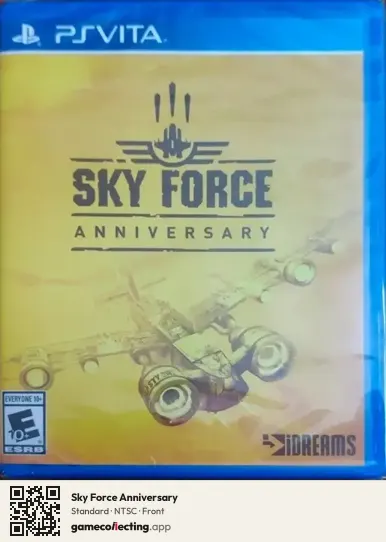 Sky Force Anniversary PlayStation Vita, NTSC box front