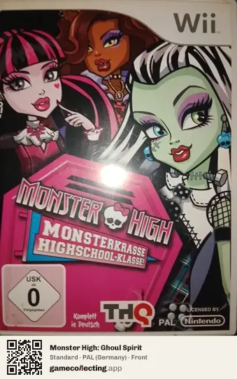 Monster High: Ghoul Spirit Nintendo Wii, Germany box front