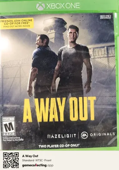 A Way Out Xbox One, NTSC box front
