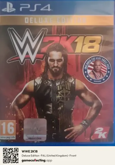 WWE 2K18 PlayStation 4, United Kingdom box front
